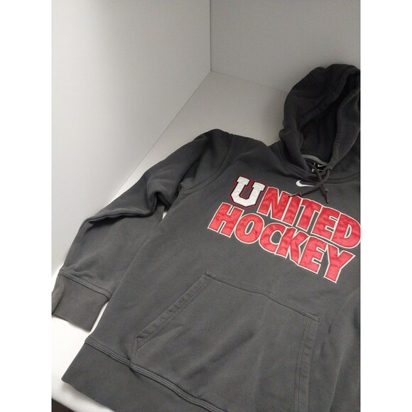 United Hockey Hoodie Mens Small  Gray Nike Pullover Team Sweatshirt - Picture 4 of 16